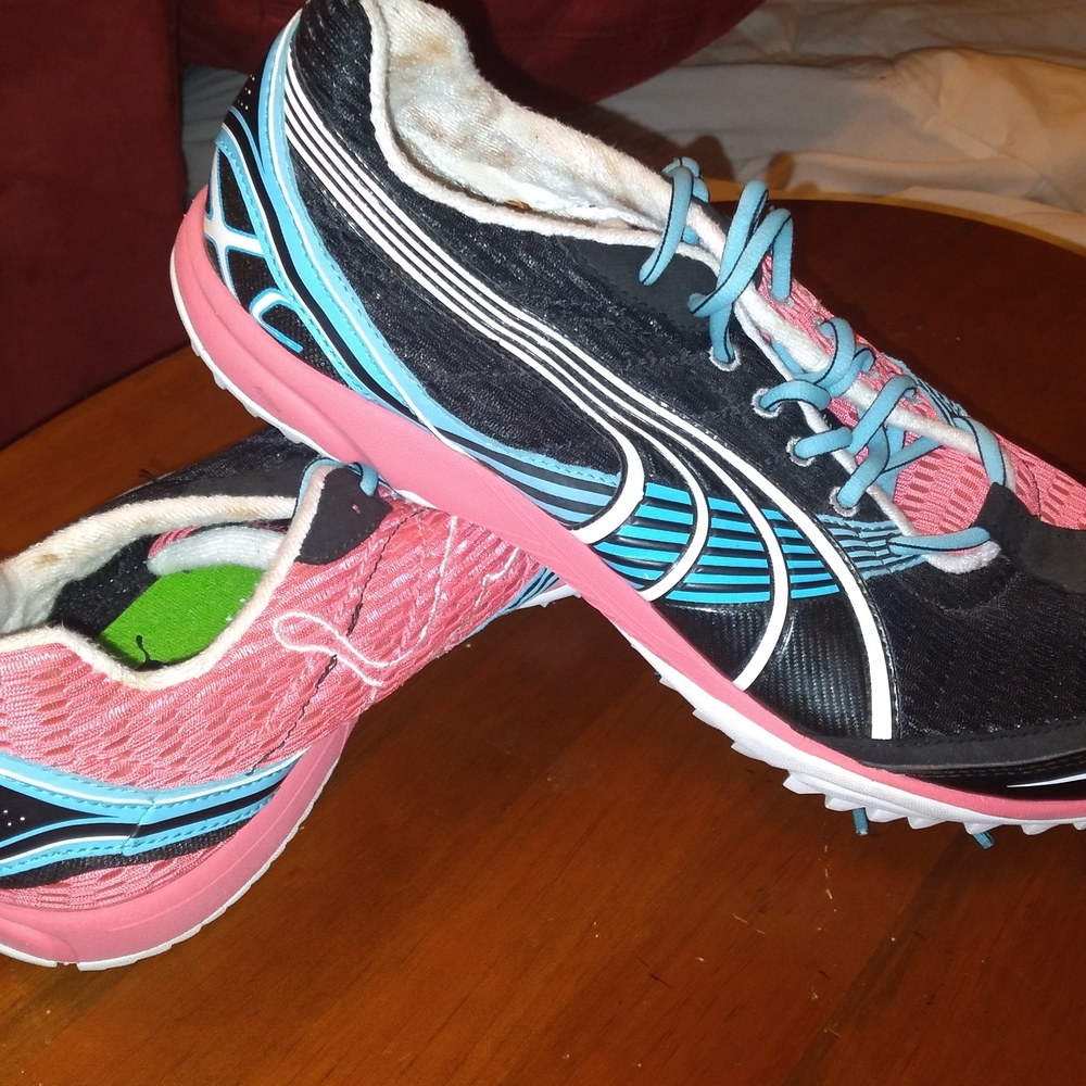 Puma Women's Athletic Shoes - Black, Pink, and Blue